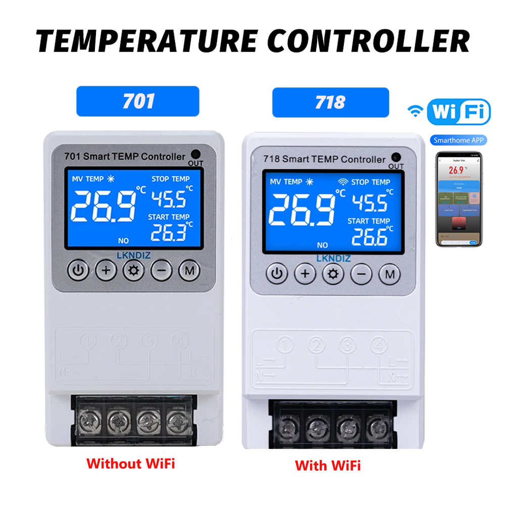 Wifi Thermostat - ตัวควบคุมอุณหภูมิอัจฉริยะผ่าน Wifi สวิตช์ควบคุมเวลาเทอร์โมสตัทควบคุมวงจรตัวเลือกหัวเซ็นเซอร์หลายตัว