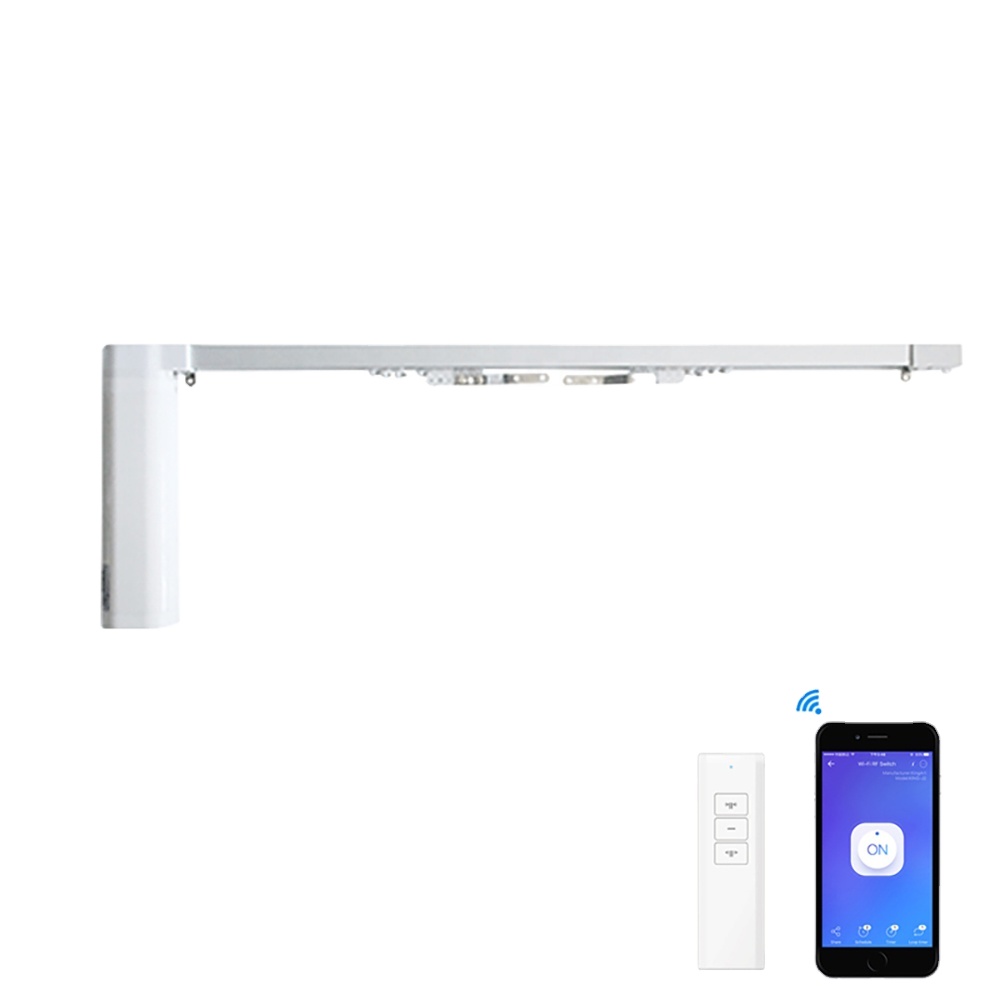 Smart Home Automation Kit - มอเตอร์ไร้สายอัจฉริยะสำหรับ Ewelink ชุดรางม่านปรับความยาวได้ 5.2 เมตร ระบบม่านติดผนัง