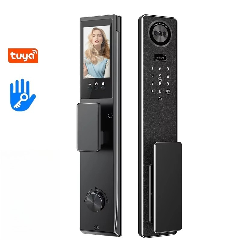 Smart Door Lock Wifi - ทูย่า ไวไฟสมาร์ทล็อคประตู, ล็อคลายนิ้วมือไบโอเมตริกซ์สำหรับบ้าน, รหัสผ่านปุ่มกดล็อคอิเล็กทรอนิกส์, ล็อคความปลอดภัยประตูหน้าป้องกันการโจรกรรม