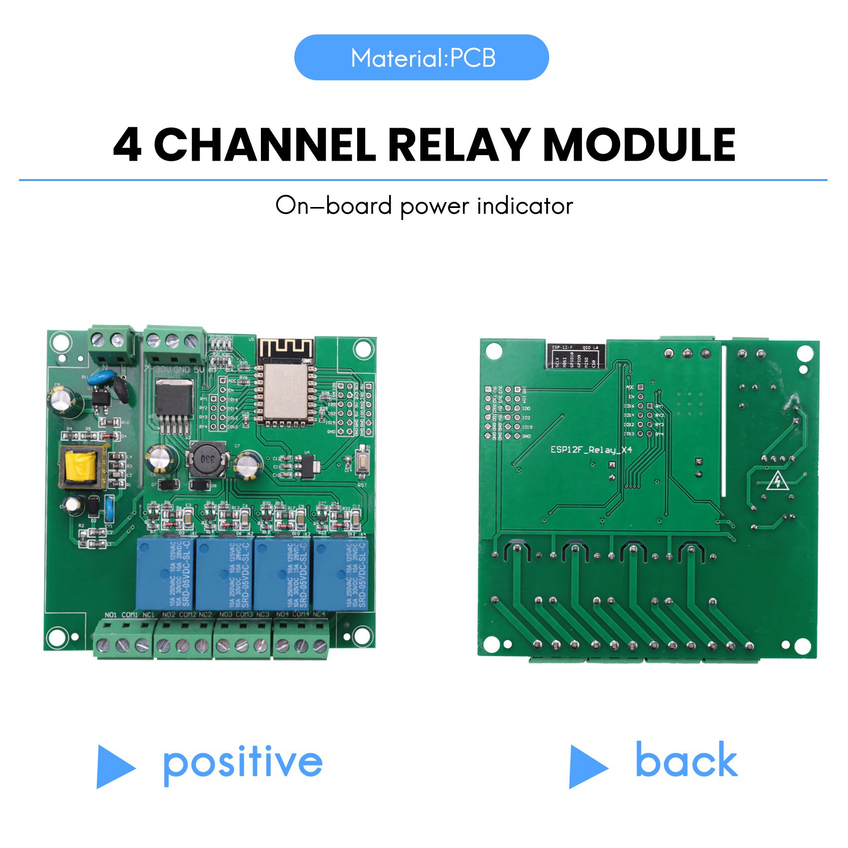 Esp8266 Relay Module - SCLS ESP8266 ไร้สาย WIFI 4 ช่องรีเลย์โมดูล