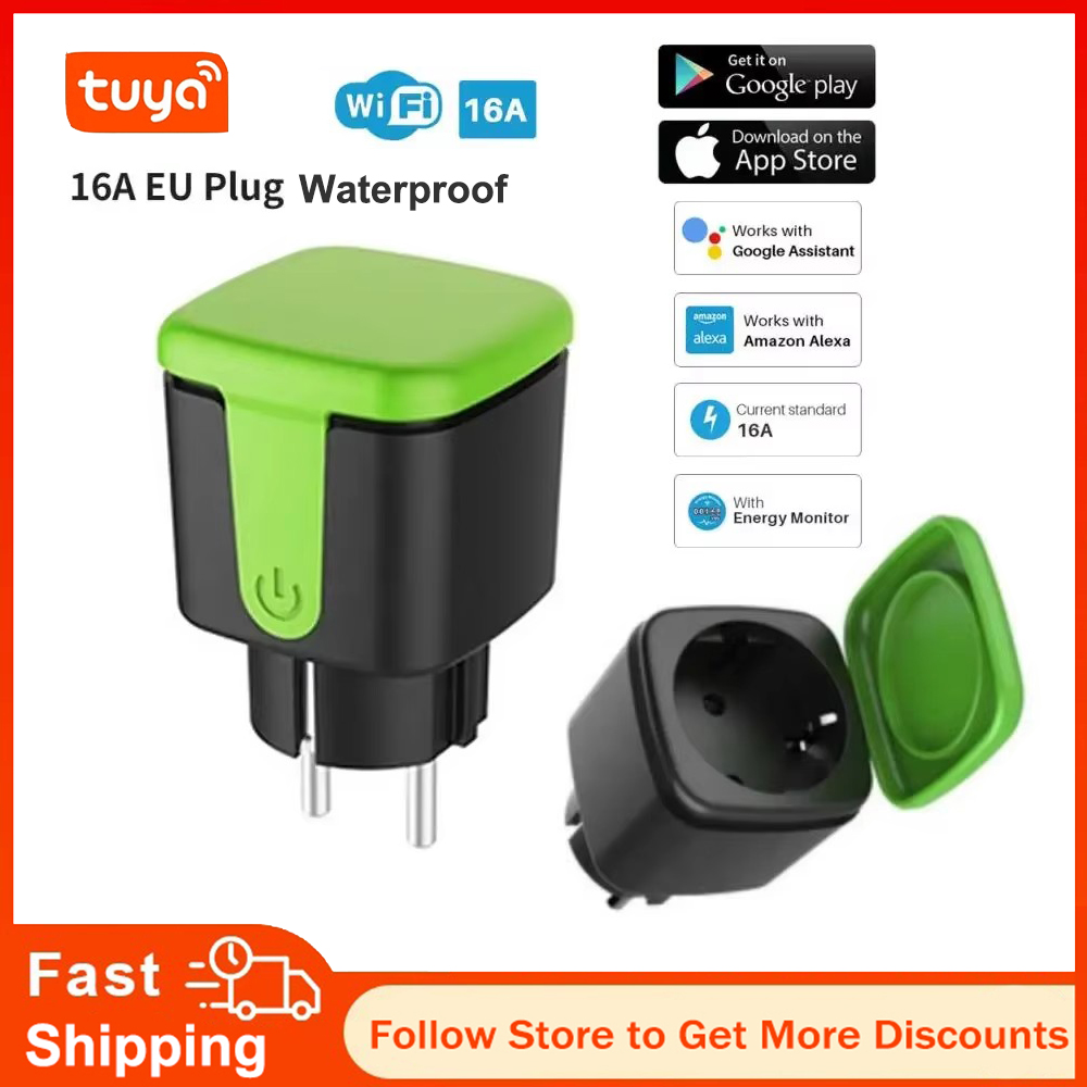 Wifi Smart Plug - ปลั๊กไฟอัจฉริยะ Tuya EU 16A WiFi กันน้ำ