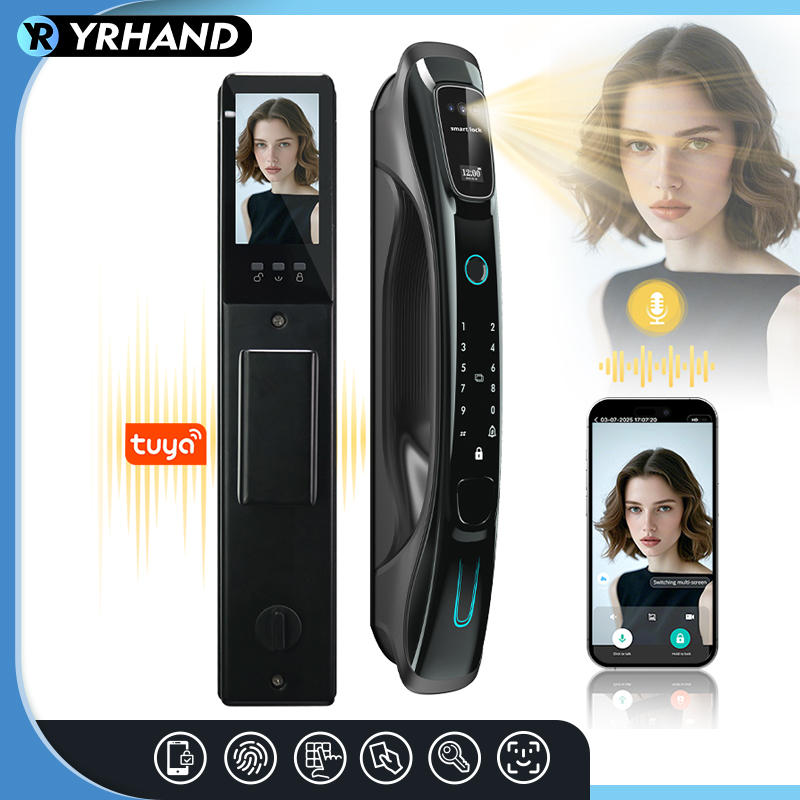 Smart Door Lock Wifi - สมาร์ทล็อค ระบบจดจำใบหน้า 3 มิติ ระบบสแกนเส้นเลือดฝ่ามือ ลายนิ้วมือ