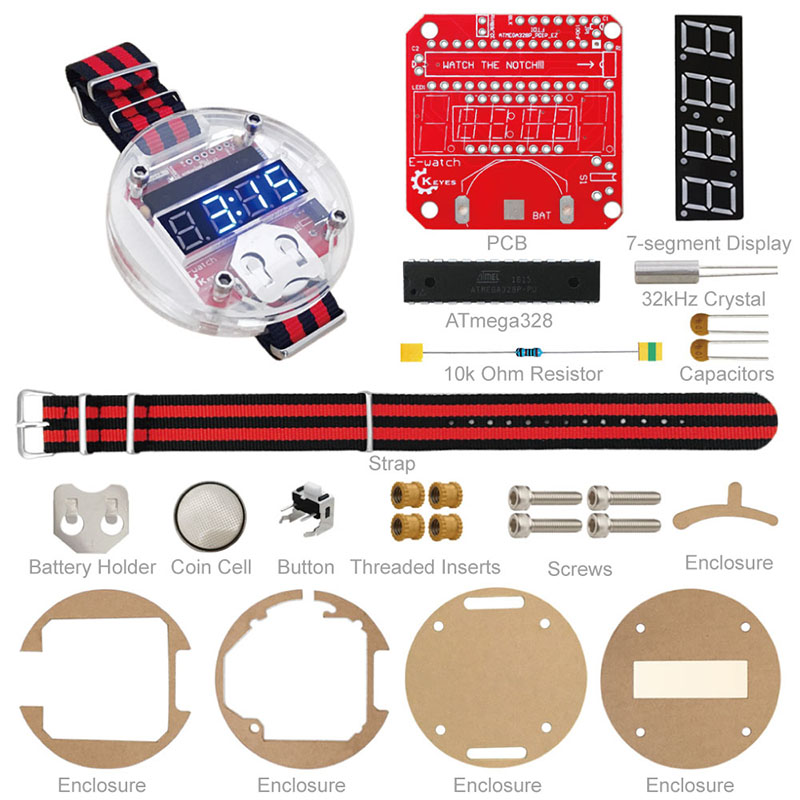 ชิปเดี่ยว LED ชุดนาฬิกา DIY Bi - Microcontroller Kit บทวิจารณ์และราคา