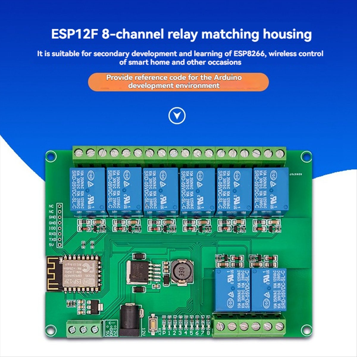 โมดูลรีเลย์ A99X 8 ช่อง ใช้ไฟ  - Esp8266 Relay Module บทวิจารณ์และราคา