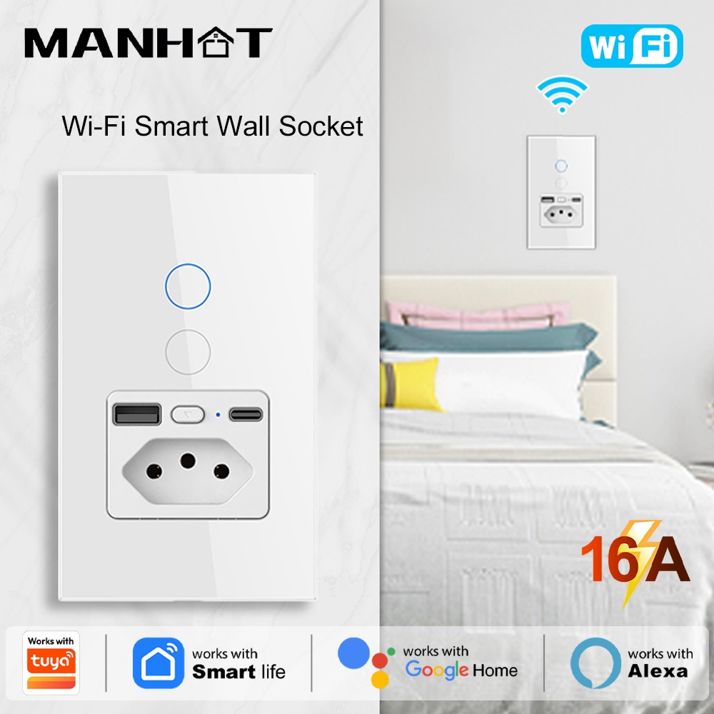ปลั๊กไฟ Manhot WiFi 16A แบบบรา - Smart Light Switch Wifi บทวิจารณ์และราคา