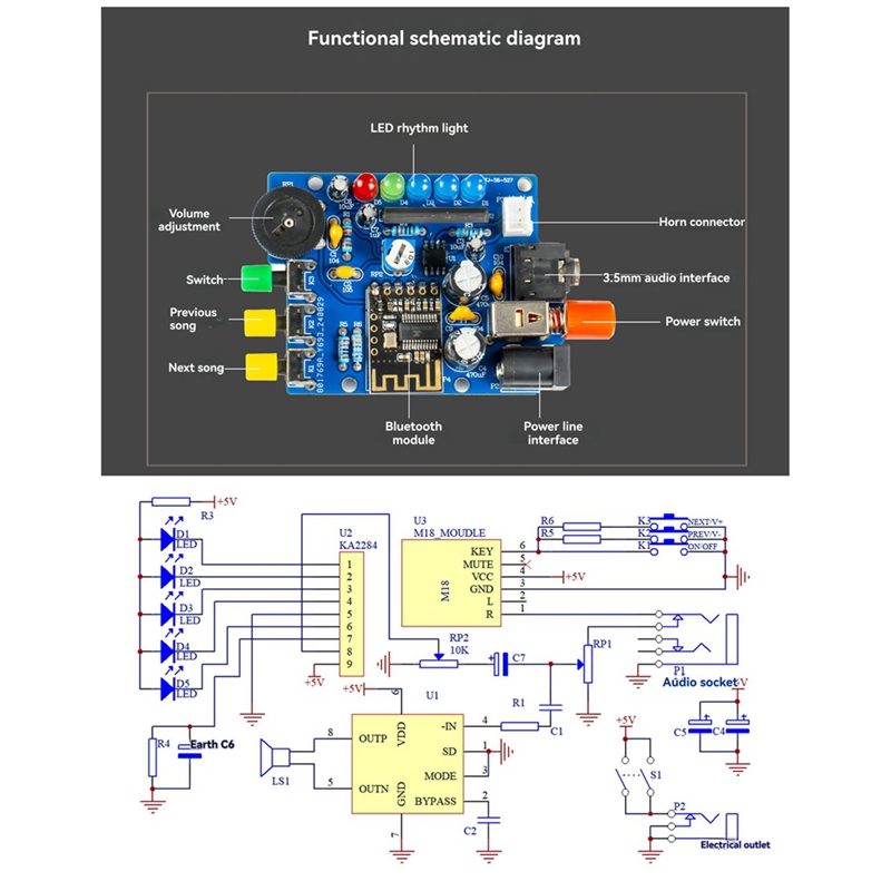 ชุดลำโพงบลูทูธ DIY ชุดอุปกรณ์อ - Electronics Project Kit บทวิจารณ์และราคา