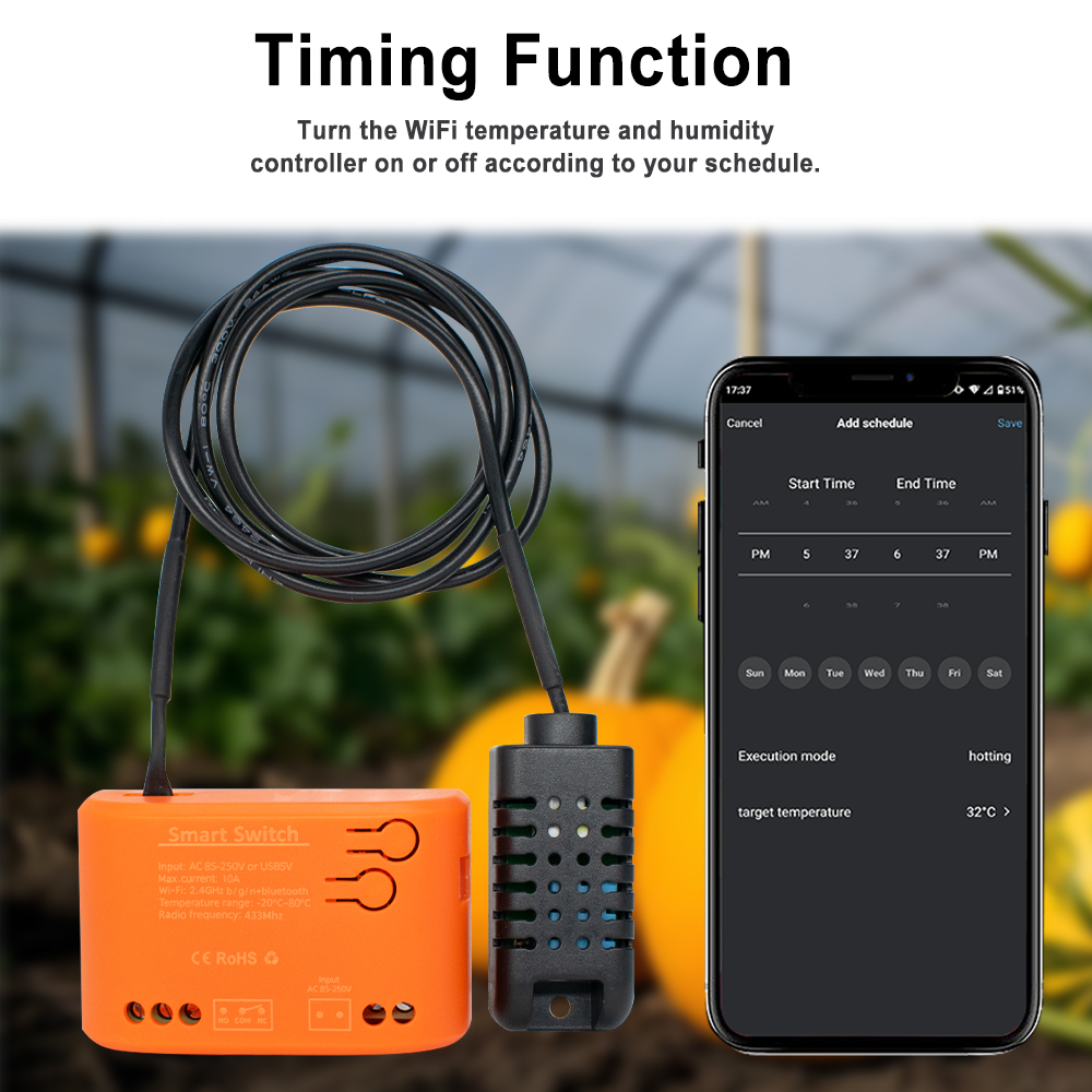 Tuya WiFi อุณหภูมิความชื้นเซนเ - Wifi Thermostat บทวิจารณ์และราคา
