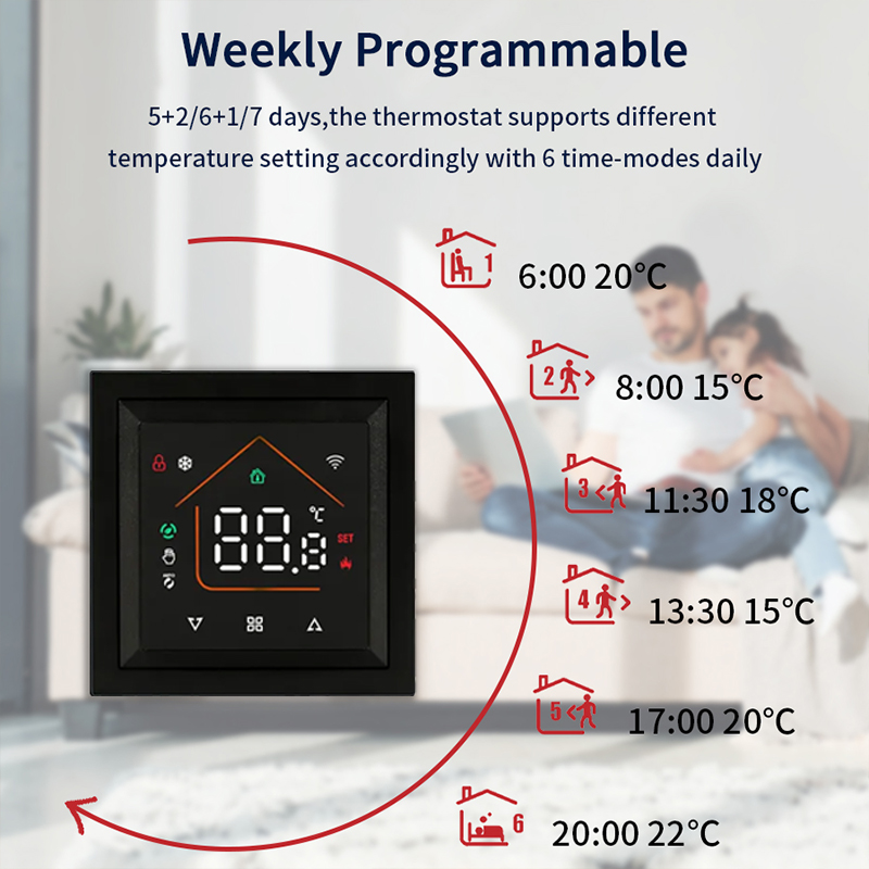 เทอร์โมสตัท WiFi อัจฉริยะ ใช้ง - Wifi Thermostat บทวิจารณ์และราคา