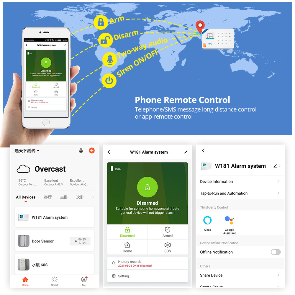 KERUI Security Alarm System ชุ - Smart Home Automation Kit บทวิจารณ์และราคา