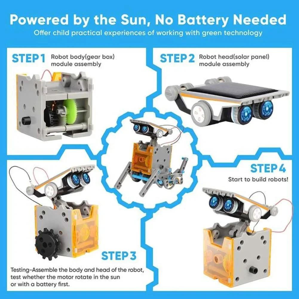 13 in 1 พลังงานแสงอาทิตย์หุ่นย - Electronics Project Kit บทวิจารณ์และราคา